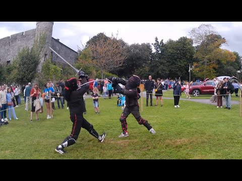 HEMA longsword sparring showcase at Cahir Castle, Ireland
