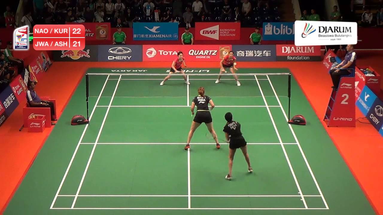 Jwala Gutta/Ashwini Ponnappa (India) VS Naoko Fukuman/Kurumi Yanao (Japan)