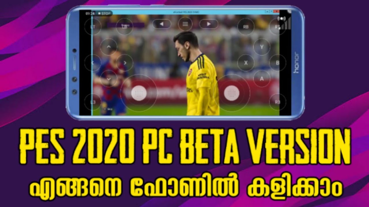How to play Pes 2020 PC Beta version on android || Malayalam tech master