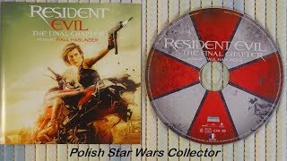 Resident Evil The Final Chapter Soundtrack CD Music by Paul Haslinger Unboxing OST