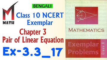 Chapter 3 Pair of Linear Equations in Two Variables Ex 3.3 Q17 Class 10 Math NCERT Exemplar