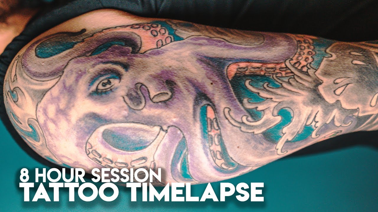 Oriental Japanese Octopus Sleeve Tattoo Timelapse feat. Butch Tattoo Baguio | Philippines