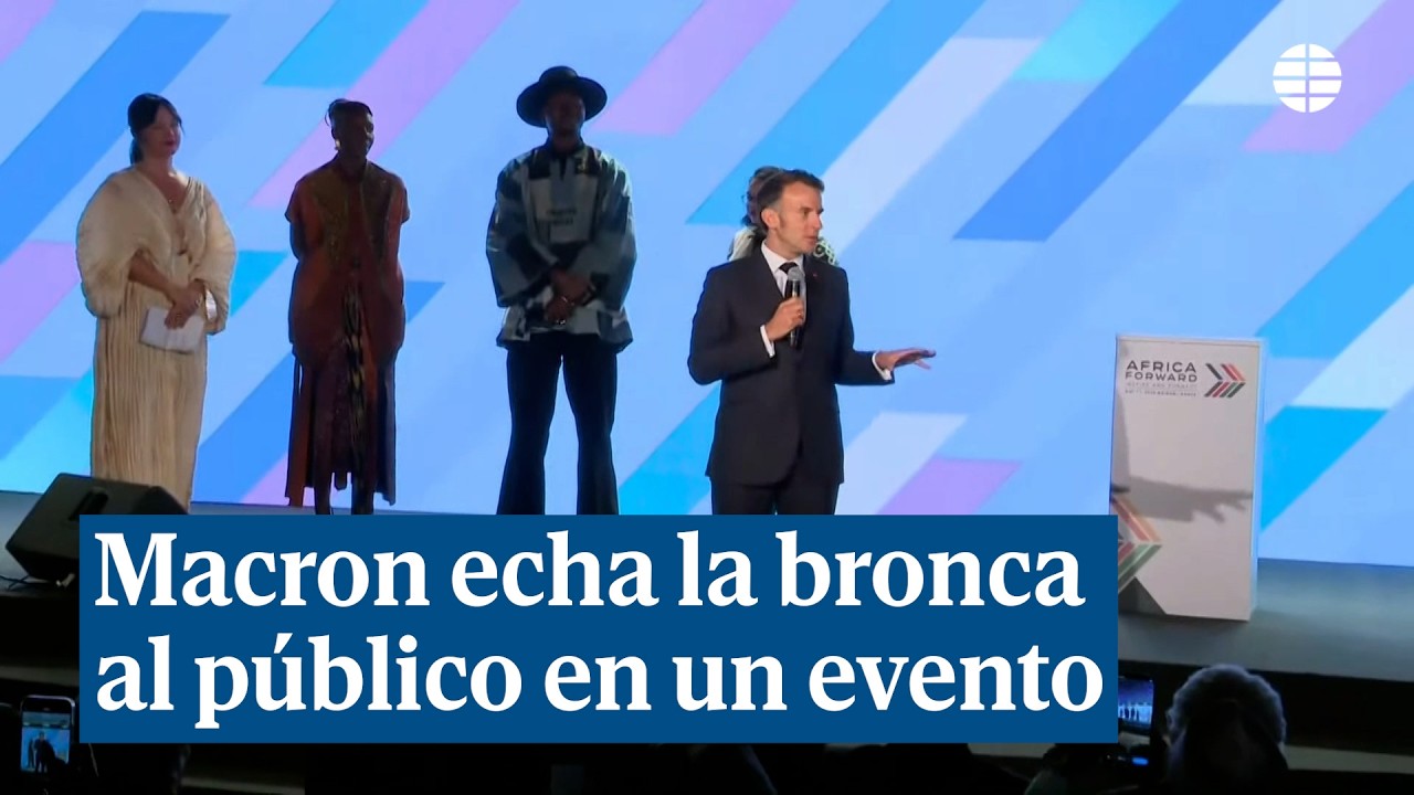 Macron echa la bronca a un ruidoso público en una cumbre: "Es una falta de respeto"