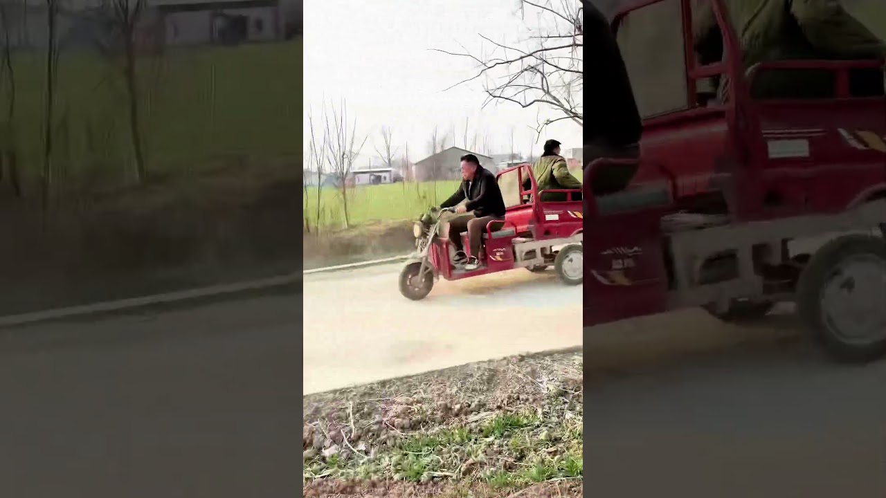 Speeding on Dirt Road? Tricycle Flips After Sudden Turn, Driver Falls Like This