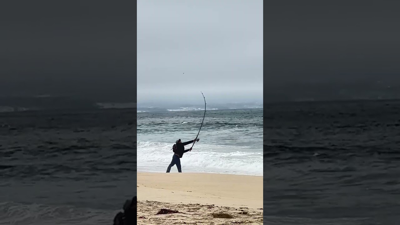 Fishing on Monterey Bay in California. 