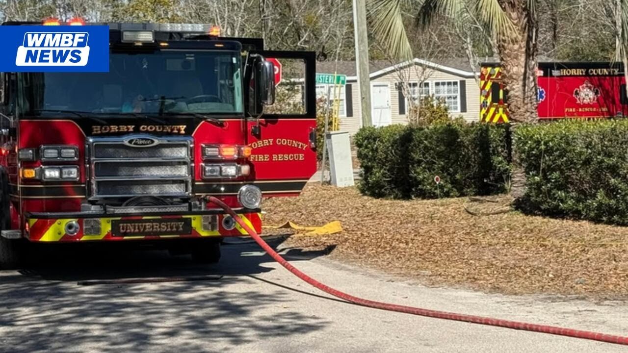 HCFR: Four displaced after Conway mobile home fire - YouTube