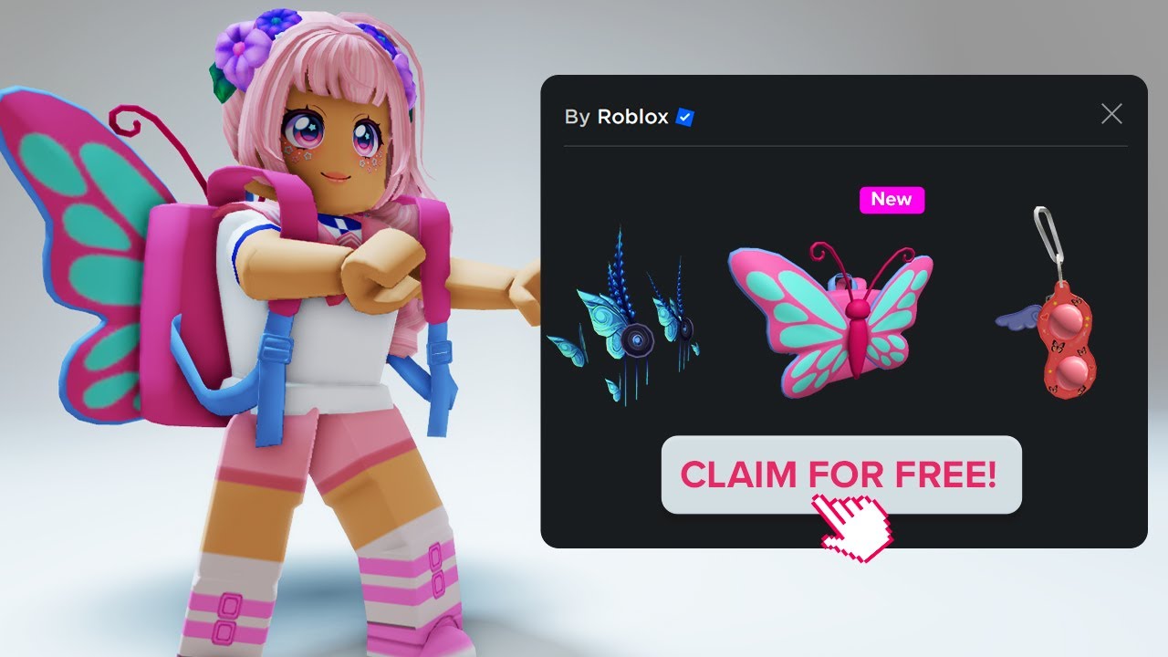 FREE ROBLOX ITEM! HOW TO GET THE PINK FLUTTER WINGS IN AMERICAN GIRL WORLD!