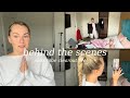 Wardrobe clearout and organisation behind the scenes filming a reel  home with roo