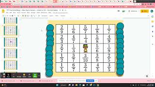New Year's Fractions Bingo