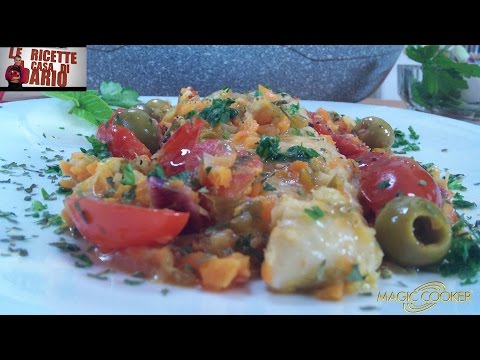 Filetti di Pesce Persico con pomodori datterino e olive preparati da Dario con Magic Cooker 304