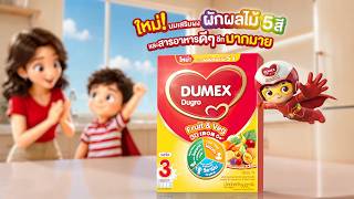 ดูเม็กซ์ ดูโกร ฟรุ๊ต แอนด์ เวจ3D IRON C นมเสริมผงผักผลไม้ 5 สี และสารอาหารดีๆอีกมากมาย