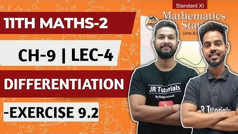 11th Maths 2 | Chapter 9 | Differentiation | Exercise 9.2 | Lecture 4 | Maharashtra Board |