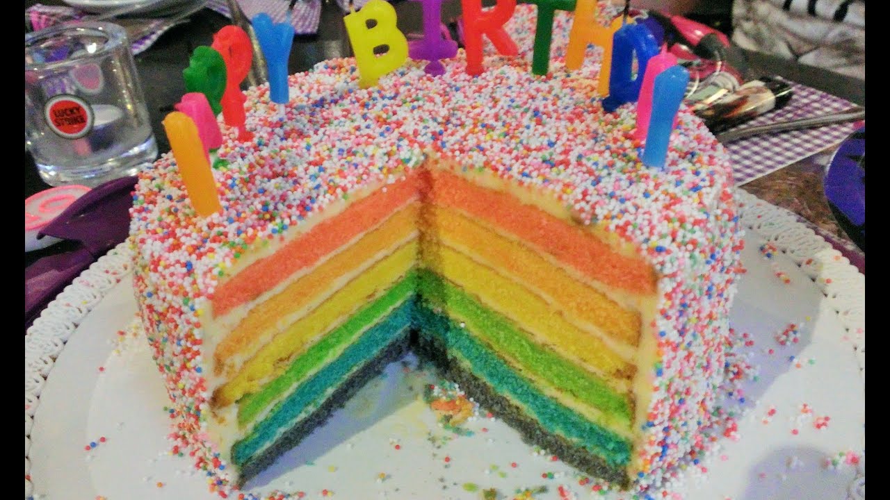 Regenbogen Torte Rainbow cake - YouTube