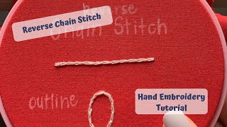 Stitching Hew Hand Embroidery Tutorial: Reverse Chain Stitch