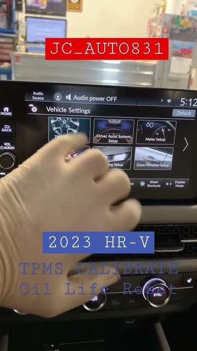 2023 Honda HR-V TPMS Calibration & Maintenance Reset #honda #automotive