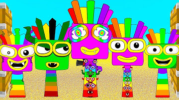 Sprunki OC Numberblocks Seven Phase 1 To Phase 8 Combined In Minecraft PE