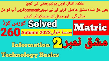 AIOU Code 260 Solved Assignment No.2 Autumn 2022
