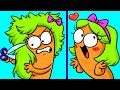 GIRL GET STUCK IN LONG HAIR || Best Hacks For Curly VS Straight Hairs | Funny Stories About Mermaid