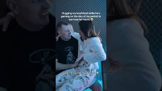 Soft Love vs Angry Mood 😳❤️ Hugging Him on My Period… His Reaction! #Shorts #Couple #Viral