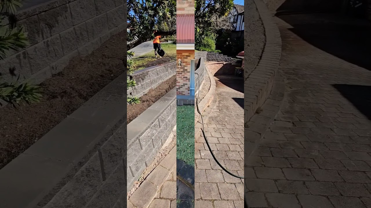 Concrete Blocks retaining wall, concrete sleeper retaining wall, Timber retaining wall, 