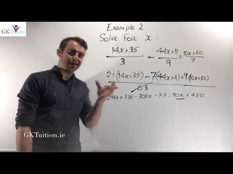 Video tutorial thumbnail — LCOL Algebra 7: Fractions 2 (LCHL Maths)