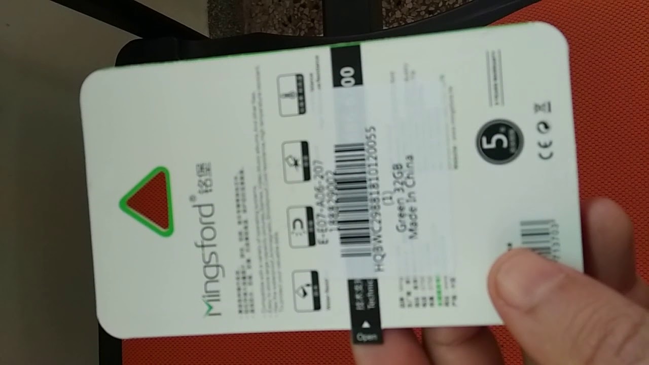 Mingsford Micro Carte SD / TF de Stockage à Haute Vitesse VERT 32GB