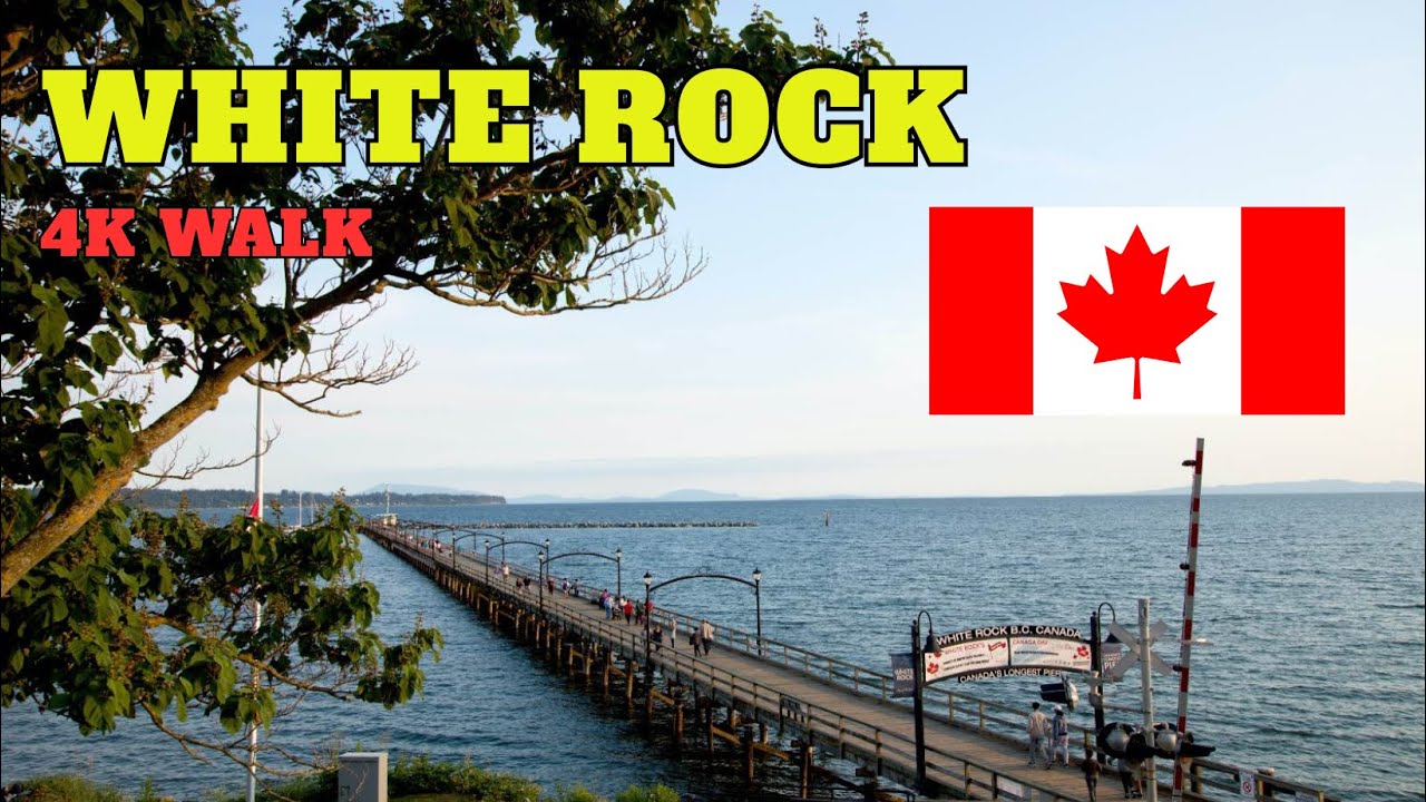 White Rock, CANADA 🇨🇦: 4K walk in the Most beautiful Area in British Columbia