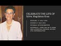 Celebrate the Life of Sylvia Magdalene Koen