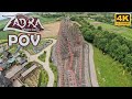 Zadra POV (Front Row, 4K 60FPS) | Energylandia RMC Hybrid Coaster | Non-Copyright