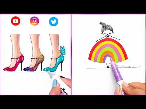 12 Easy Creative Art Hacks When You’re Bored || Art Ideas || painting for Beginners