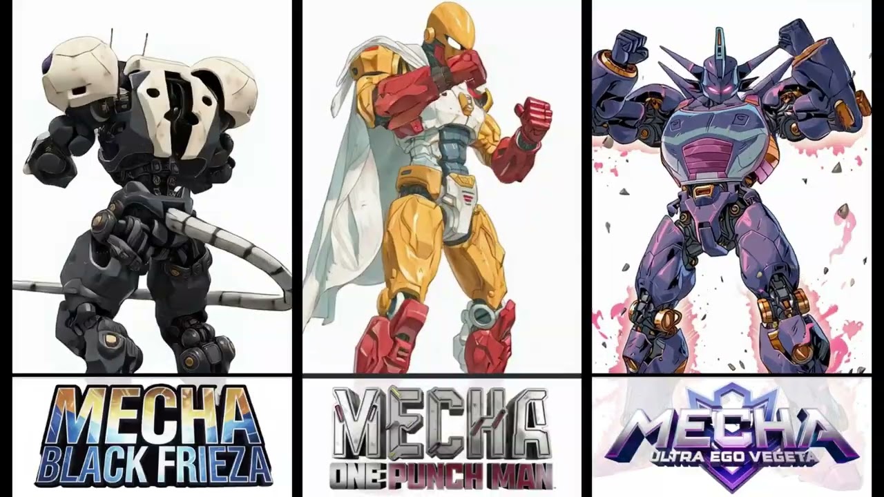 Anime  X  Mecha : Mashup Metallic Stickers 