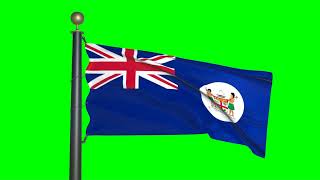 Flag of Fiji (1908–1924) (green screen) @FlagFootage