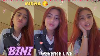 🌟 BINI WEVERSE LIVE 🤩😘💕 (10.16.26) MIKHA'S LIVE!💕 #weverselive #weverse #bini