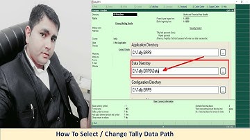 How to select tally data path / location