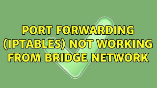 Port forwarding (iptables) not working from bridge network