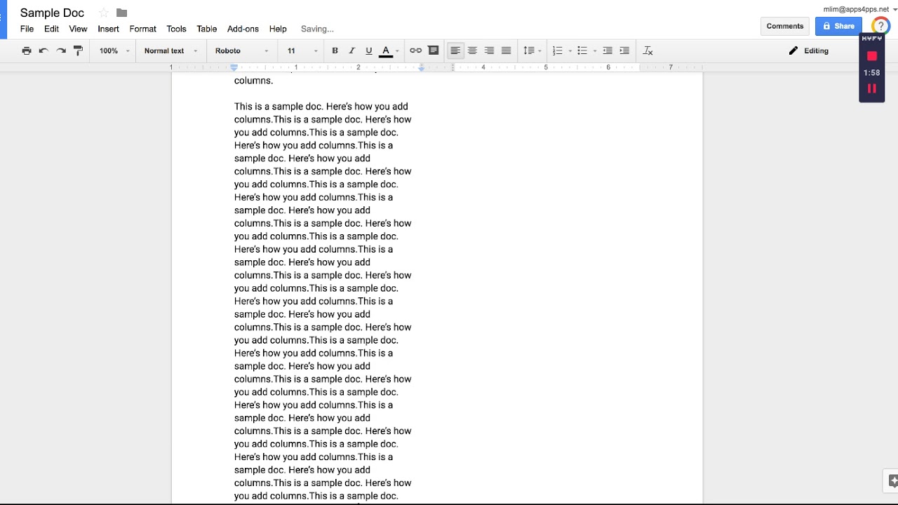 How To Create Columns In Google Docs YouTube