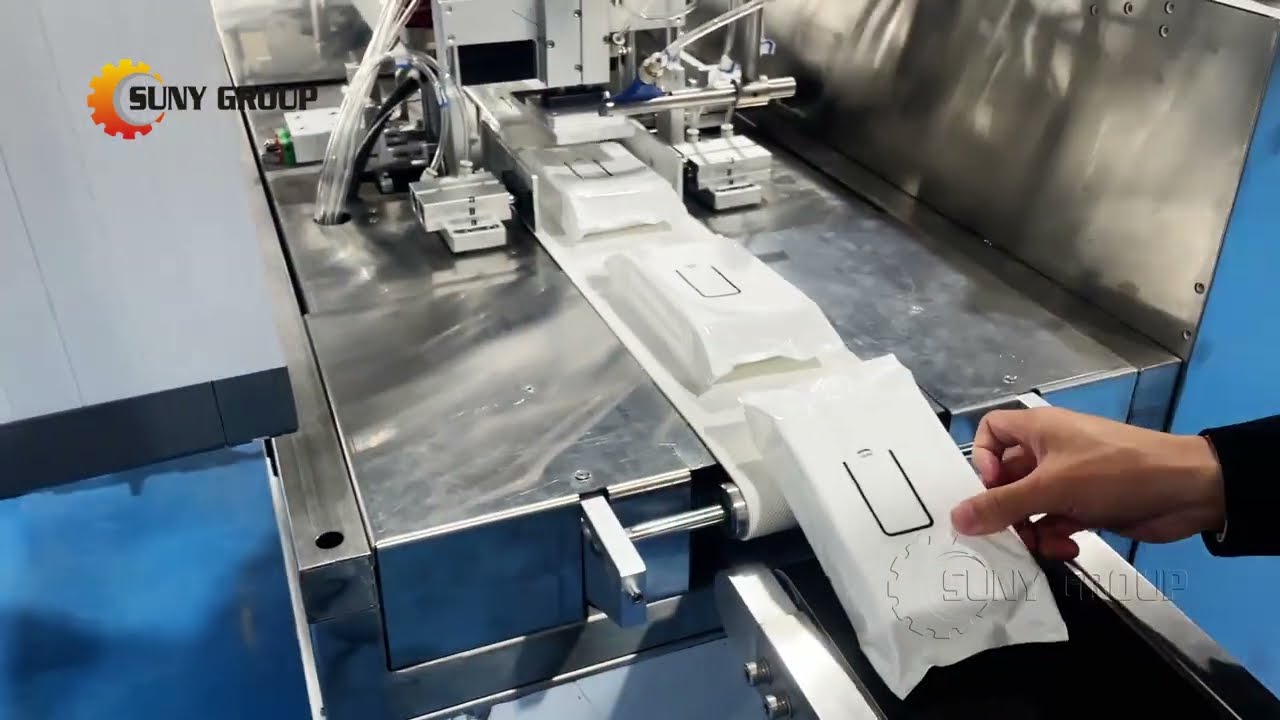 SYF-6 Lanes Wet Wipes Production Line 20-120 Pcs/Pack Wet Tissue Machine