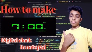 Create Digital Clock Using Batch Script in Notepad