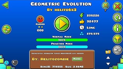 Geometrical Dominator REMAKE (Geometric Evolution) by Helito 6X3 All Coins. Geometry Dash