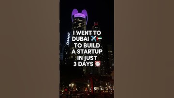 Went to Dubai to build startup in 3 days! #startup #ai