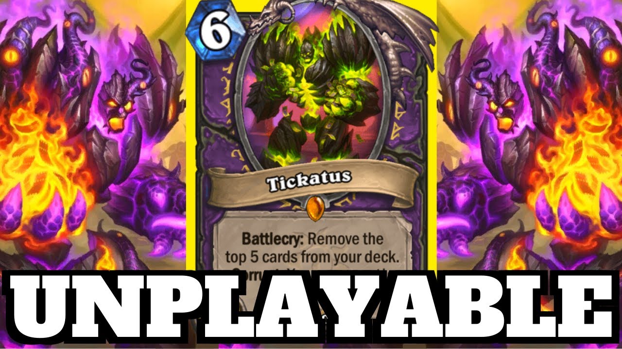 Destroying the Opponent's ENTIRE Deck! Six Tickatus in 1 Turn! | Hearthstone