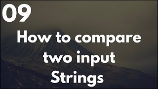 Compare Two Input Strings