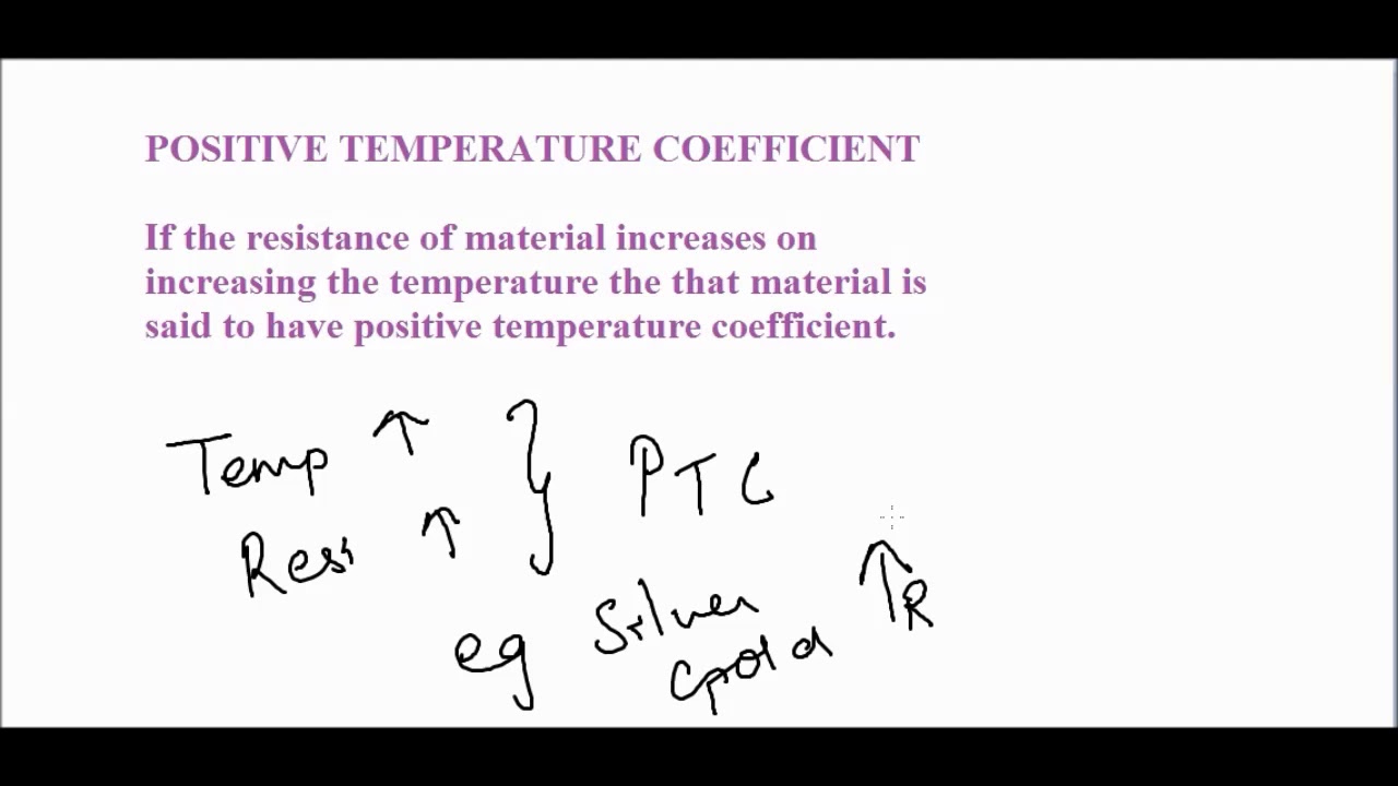 resistance temperature coefficient YouTube