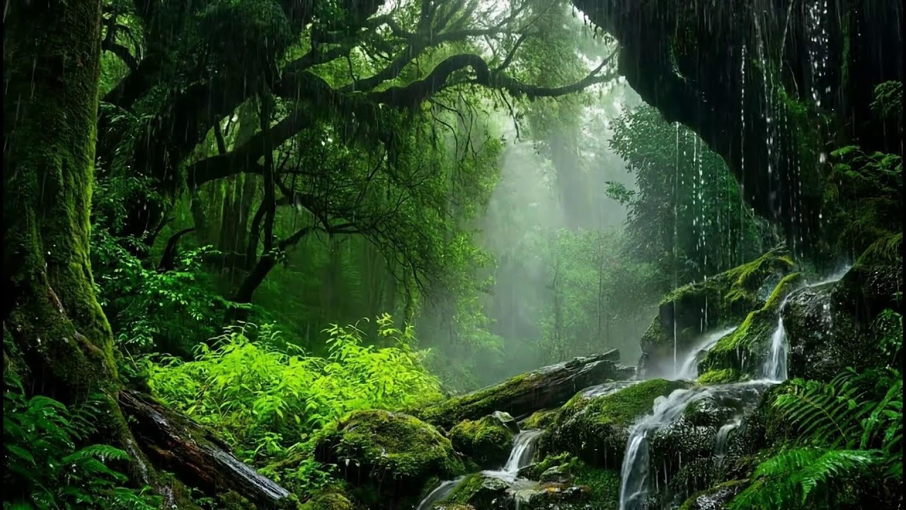 Rain Over Ancient Trees With Soft Piano Harmonies For Sleep, Meditation, And Focus