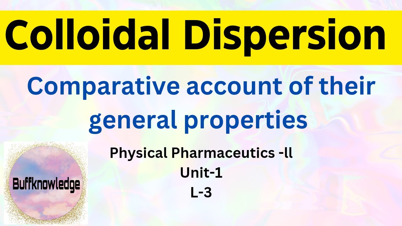 Optical properties of colloids ! Colloidal Dispersion! Physical Pharmaceutics Unit-1L-3! Pharmacy