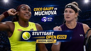 Coco Gauff Vs Karolina Muchova Highlight Quarterfinals Wta Stuttgart Open 2026