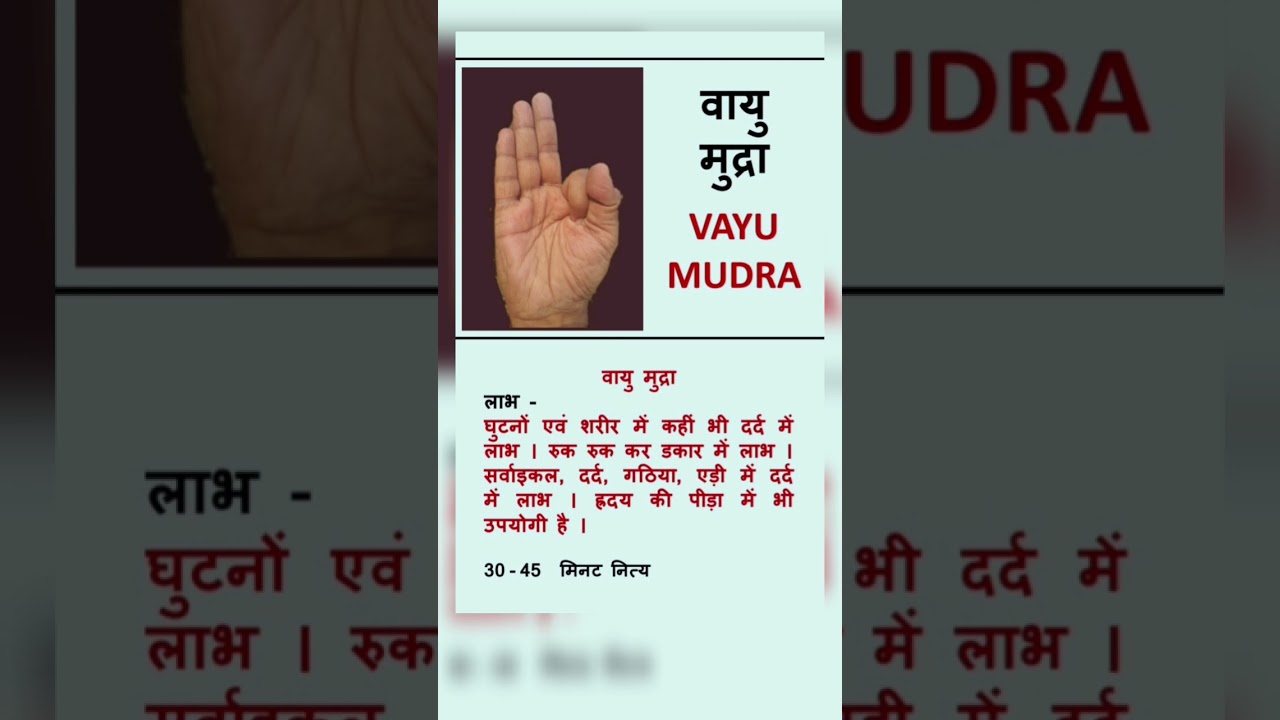 Vayu Mudra for Healing Lungs and Respiratory System 