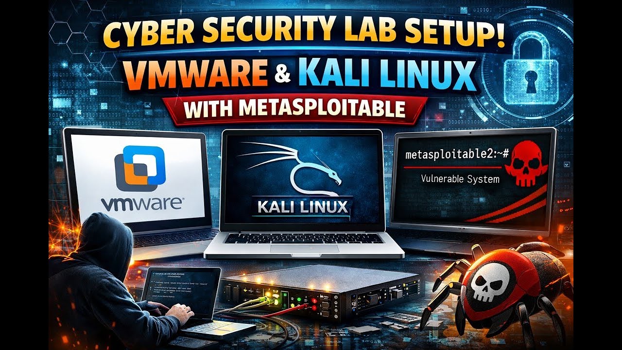 Cyber Security Lab Setup of Vmware & Kali Linx with Metasploitable