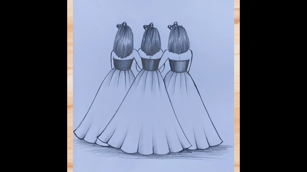 Рисунок дружбы трёх девушек 