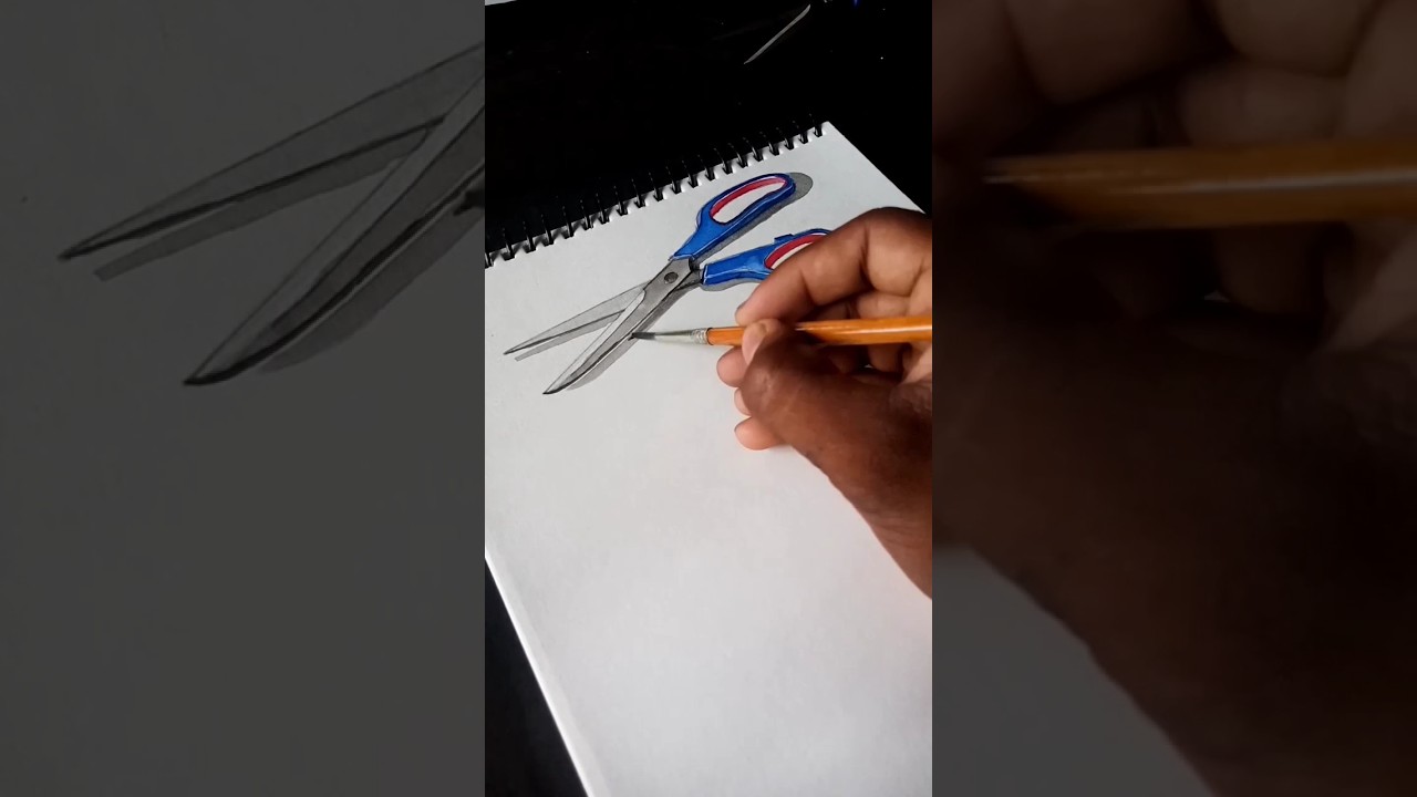 how to draw a scissor 😳😱🔥